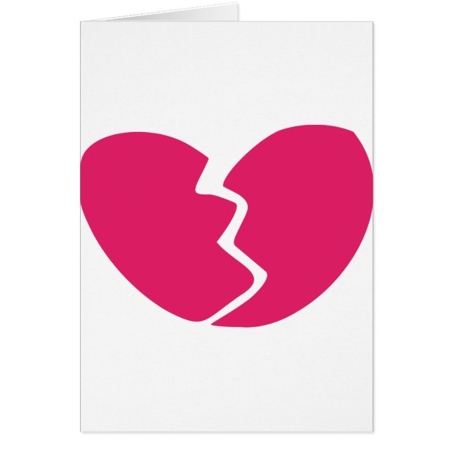 Bruten hjärta hälsningskort (Framsidan)
