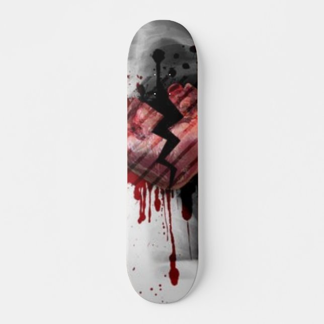 Bruten hjärta skateboard bräda 21,5 cm (Framsida)