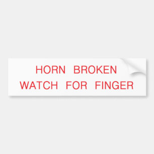bruten horn bildekal
