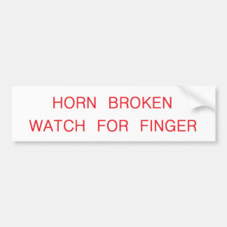 bruten horn bildekal