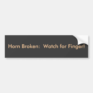 Bruten Horn: Klocka för finger! Bildekal