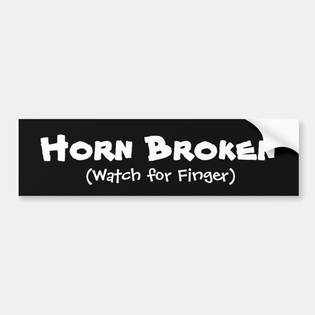 Bruten Horn, (klockan för finger) Bildekal (Framsidan)