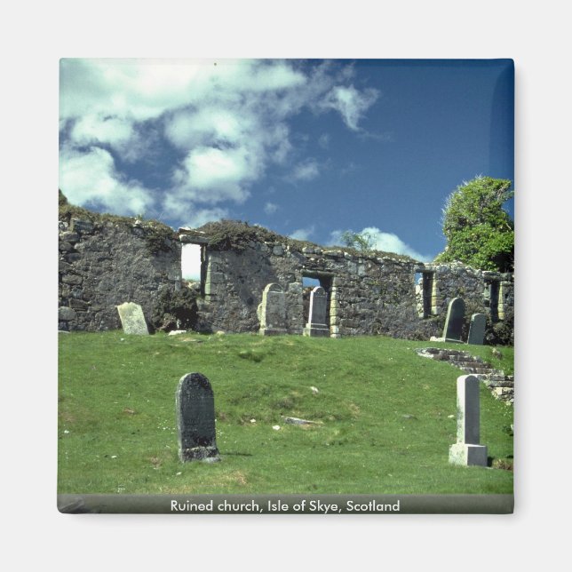 Bruten kyrka, Isle of Skye, Skottland Magnet (Framsidan)