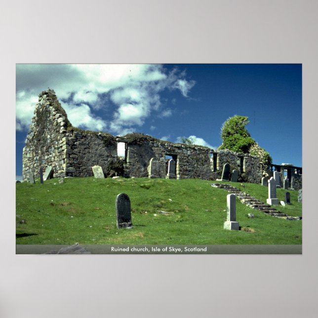 Bruten kyrka, Isle of Skye, Skottland Poster (Framsidan)