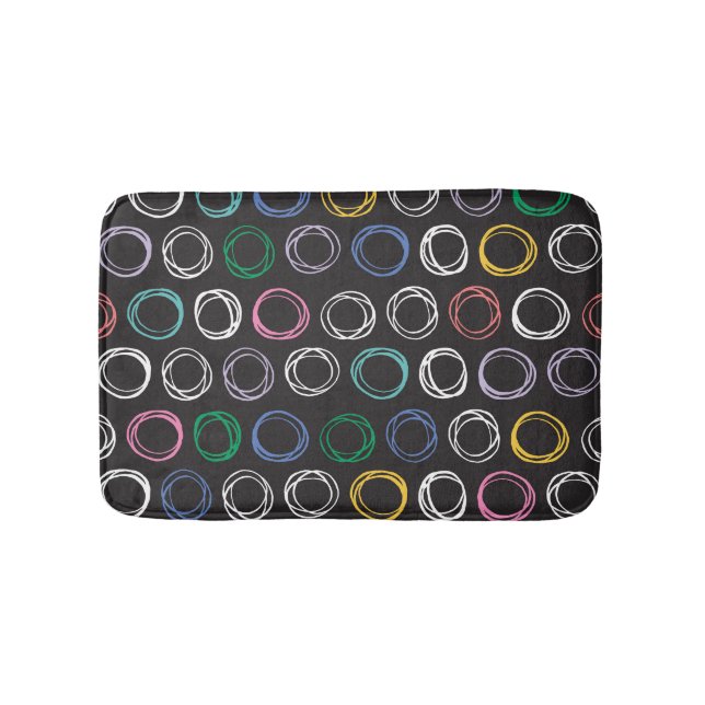 Bruten Linjer: Hand plockade sömlös design Badrumsmatta (Framsidan)