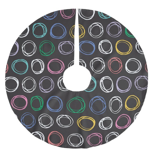 Bruten Linjer: Hand plockade sömlös design Julgransmatta Borstad Polyester (Framsidan)