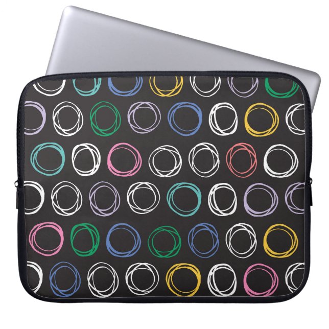 Bruten Linjer: Hand plockade sömlös design Laptop Fodral (Framsidan)