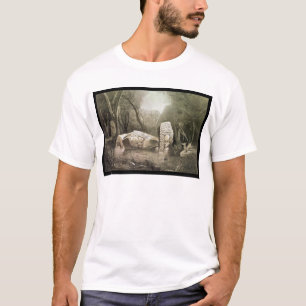 Bruten Mayan förebild på Copan, Guatemala T-shirt