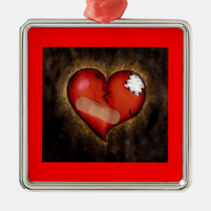 Bruten/Mending Heart-ornament Julgransprydnad Metall