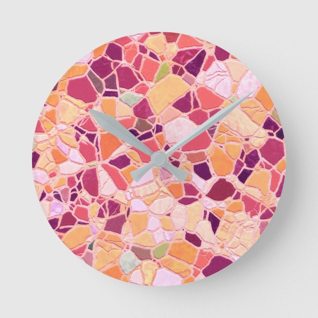 bruten mosaik B Rund Klocka (Framsida)