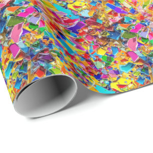 Bruten nedfläckad glas presentpapper