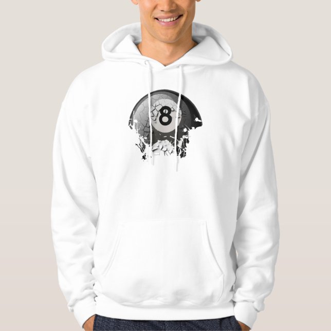 Bruten och knäckt boll 8 hoodie (Framsida)