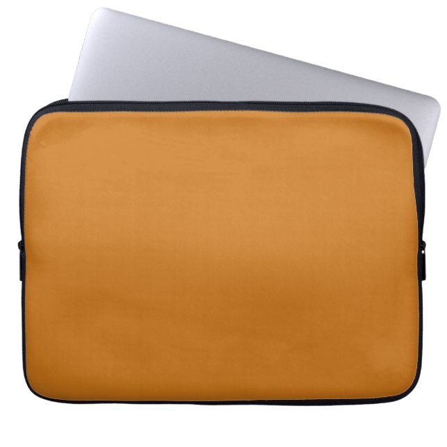 Bruten Orange Brown Solid Färg Laptop Fodral (Framsidan)