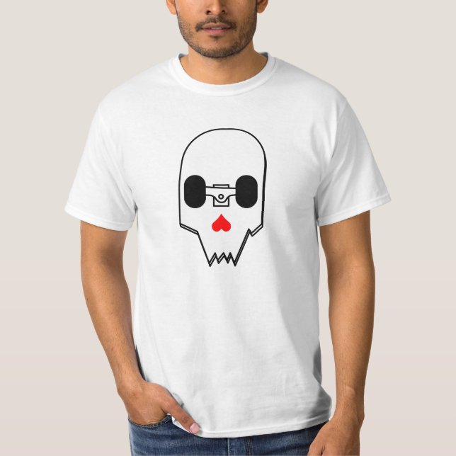 Bruten Skateboardskalle T Shirt (Framsida)