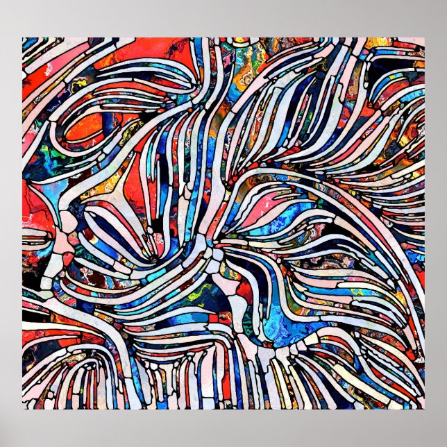 Bruten Struktur: Glasenighet i fastsatt glas Poster (Framsidan)