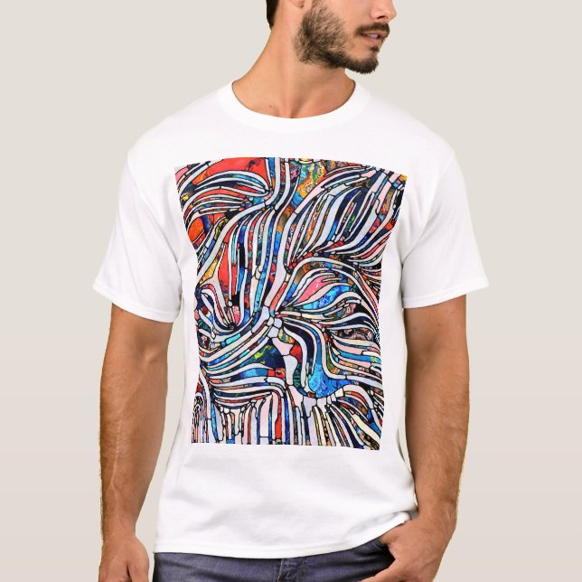 Bruten Struktur: Glasenighet i fastsatt glas T Shirt (Framsida)