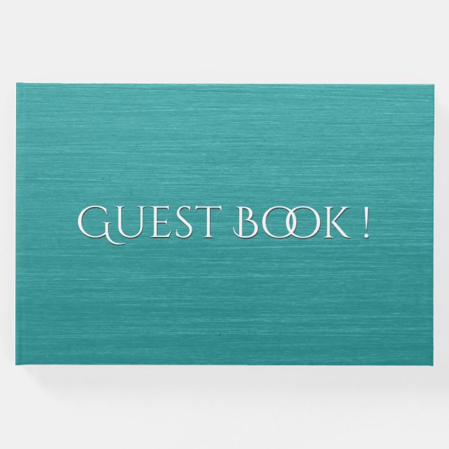 Bruten Teal w White Text Guest Bok (Framsida)