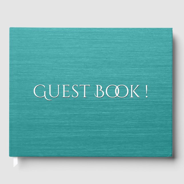 Bruten Teal w White Text Guest Bok (Framsida)
