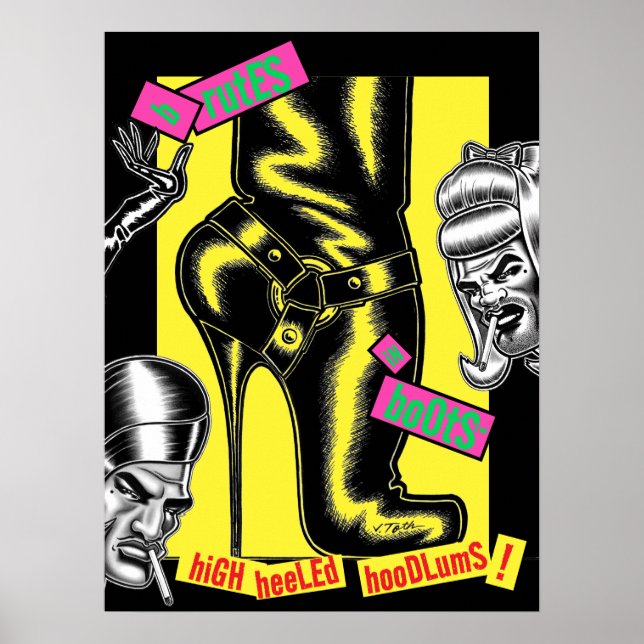 Brutes In Boots™/Biker Boot/Gul Poster (Framsidan)