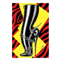 Brutes in Boots™/Spike Heel/Röd Zebra