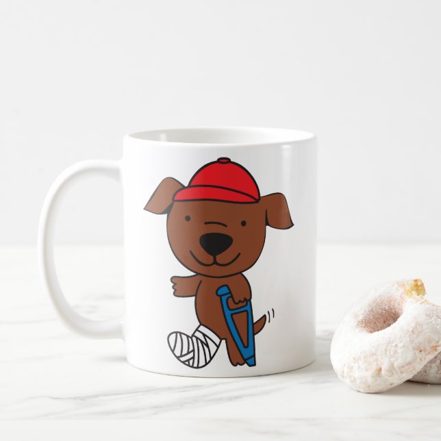 Brutet blad, Hund Kaffemugg (Med munk)