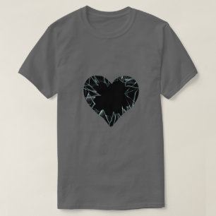 Brutet exponeringsglas splittrad hjärta t shirt