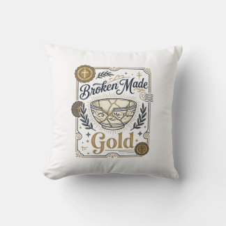 Brutet gjort guld Jesus Kintsugi Bruten Keramik Ch Kudde