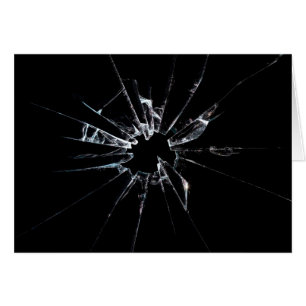 Brutet glas nr 1 hälsningskort