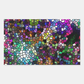 Brutet glas rektangulärt klistermärke