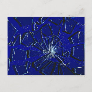 Brutet glas vykort