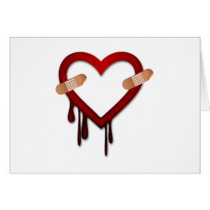 brutet hjärta anti valentines day hälsningskort