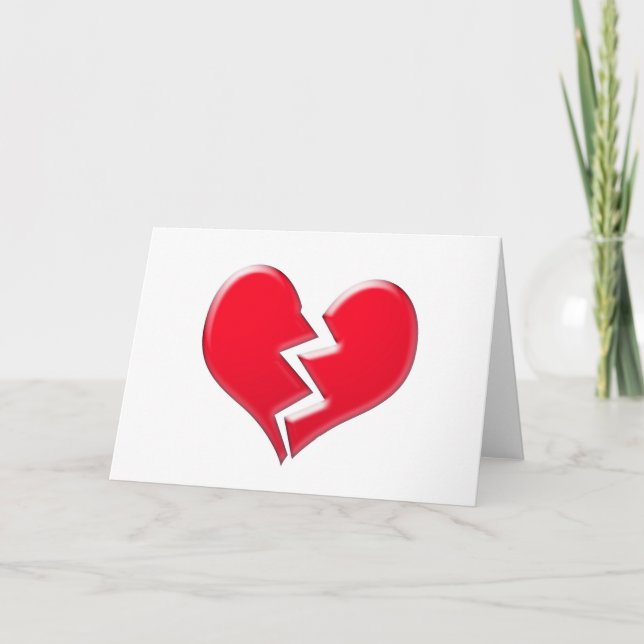 Brutet hjärta helgkort (Framsida)