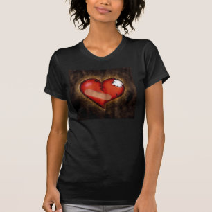 Brutet hjärta/inledande hjärta-t-shirt tröja