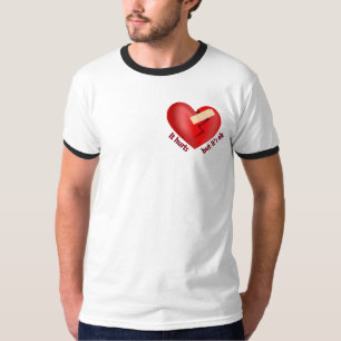 Brutet hjärta som läkt med plåster och livsoffert t shirt