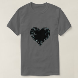 Brutet hjärtglas krossat t shirt