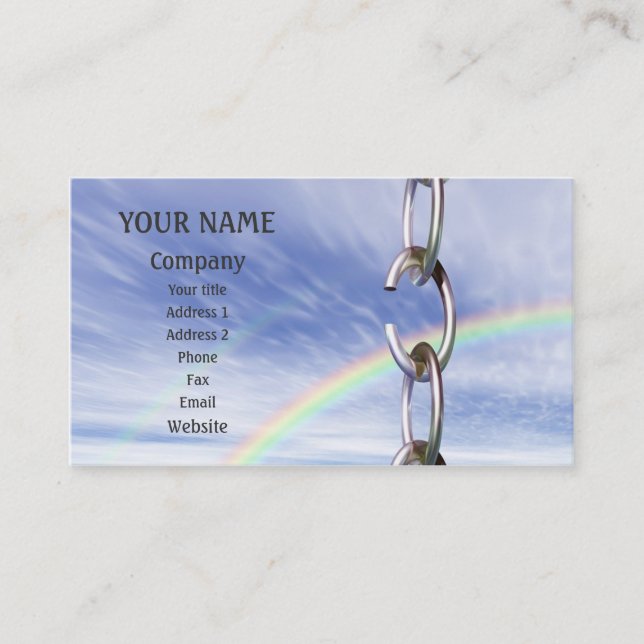 Brutet kedja visitkort (Framsida)