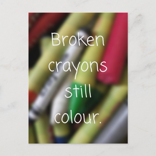 Brutet kritorcitationstecken vykort (Framsida)