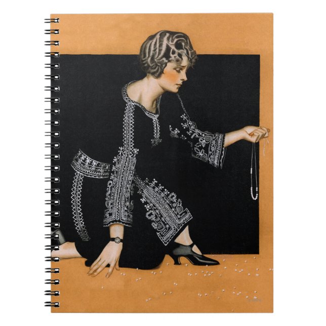 Brutet pärlemorfärg halsband anteckningsbok (Framsidan)