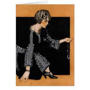 Brutet pärlemorfärg halsband hälsningskort