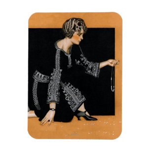 Brutet pärlemorfärg halsband magnet