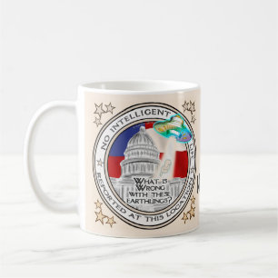 Brutet politiskt system kaffemugg