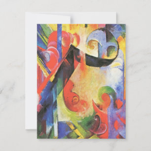 Brutna former av Franz Marc, Vintage abstrakt kons
