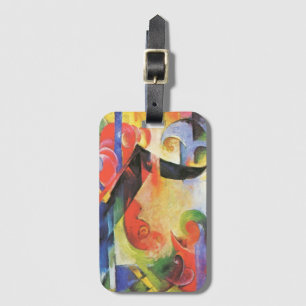 Brutna former av Franz Marc, Vintage abstrakt kons Bagagebricka