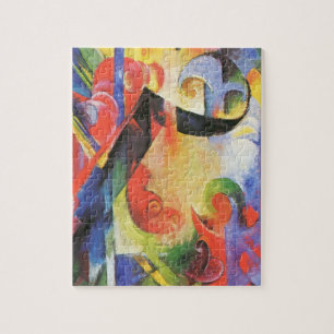 Brutna former av Franz Marc, Vintage abstrakt kons Pussel