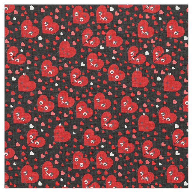 brutna hjärtan kärlek anti-valentineser rött tyg (Närbild)