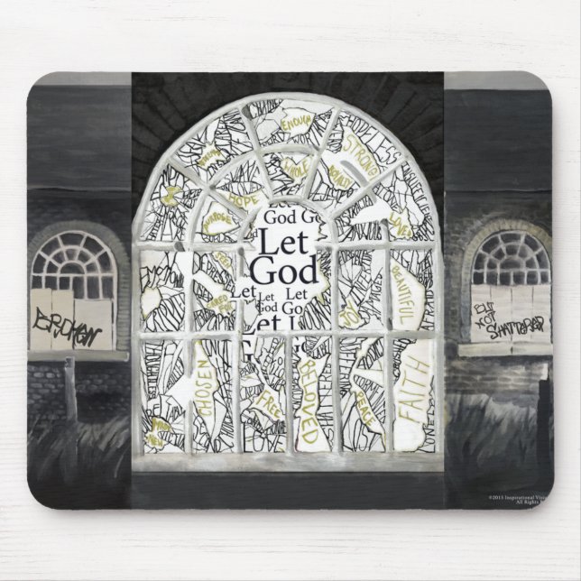 Brutna men inte splittrade Mousepad Musmatta (Framsidan)