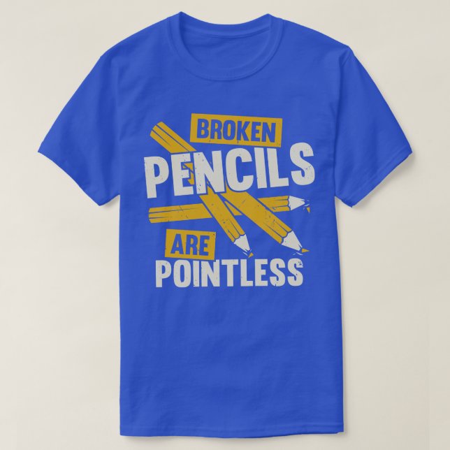 Brutna pennor är meningslösa Bok-författare T Shirt (Design framsida)