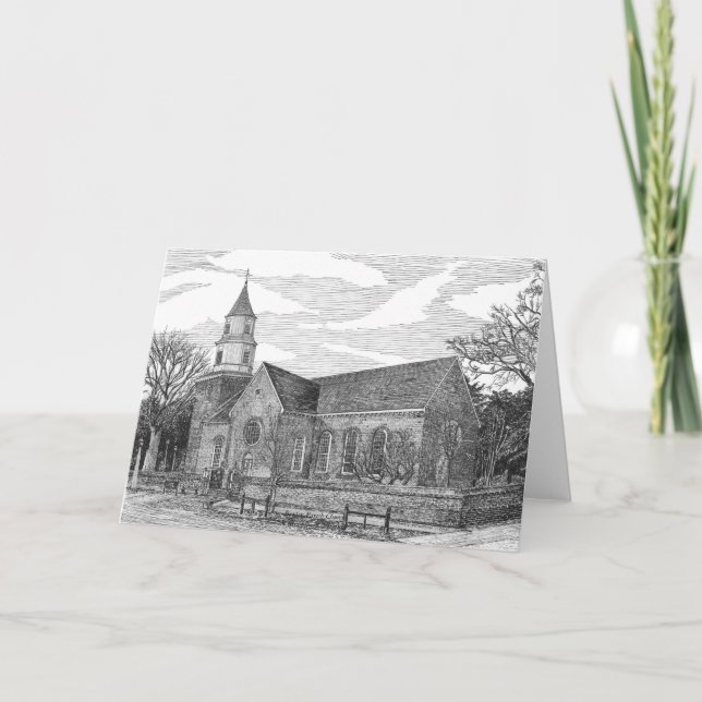 Bruton församlingkyrka, Williamsburg, Virginia Kort (Framsida)