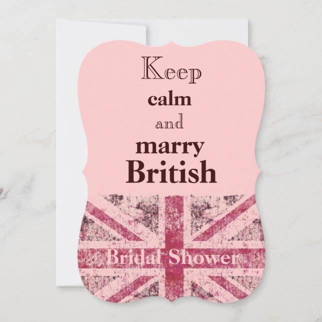 Bruttigt grunge Union Jack british Brand Inbjudningar (Framsida)