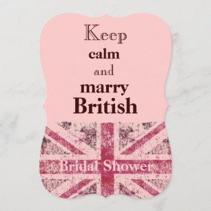 Bruttigt grunge Union Jack british Brand Inbjudningar